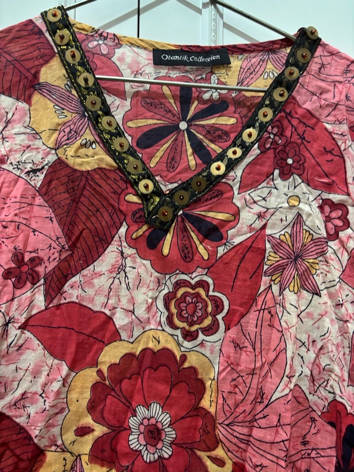 Çiçek Desenli Bohem Kadın Tunik - Görsel 2