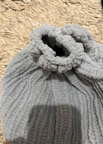 Gri Bohem Örgü şapka - Görsel 3