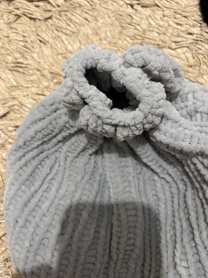 Gri Bohem Örgü şapka - Görsel 3