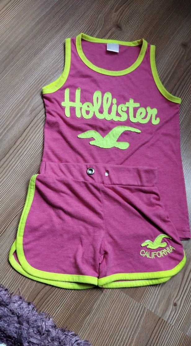 Hollister Pembe Kız Şort ve Atlet Takımı - Görsel 3