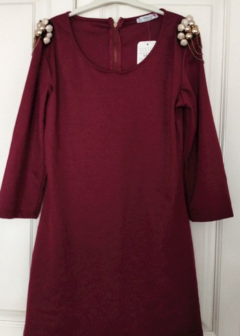 Bordo Zincir Detaylı Bayan Tunik - Görsel 2