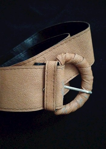 Bej Deri Kadın Kemer - Görsel 3