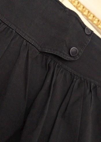 Siyah Midi Etek Rahat Kesim - Görsel 2