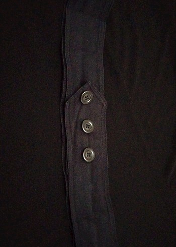 Düğmeli Siyah Kadın Kumaş Kemer - Görsel 2