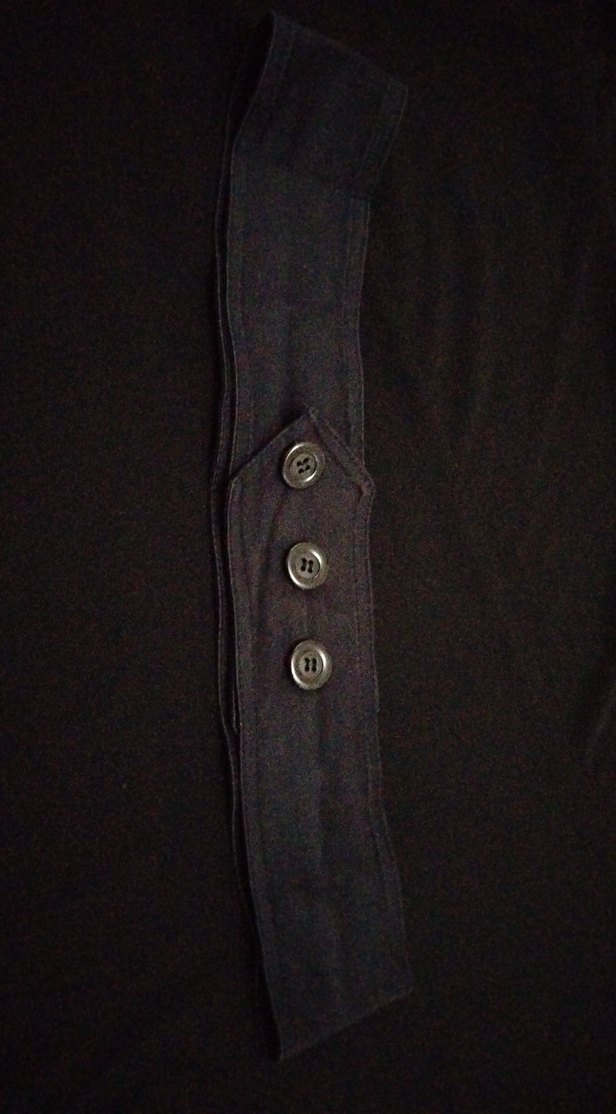 Düğmeli Siyah Kadın Kumaş Kemer - Görsel 2