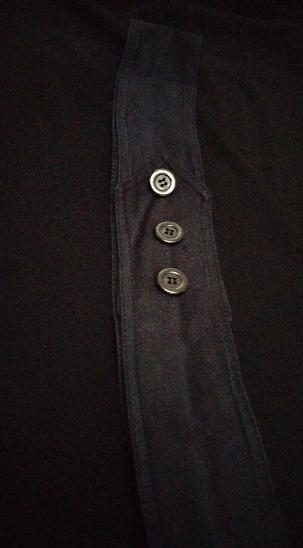 Düğmeli Siyah Kadın Kumaş Kemer - Görsel 3