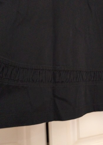 Düğmeli Siyah Midi Etek - Görsel 3