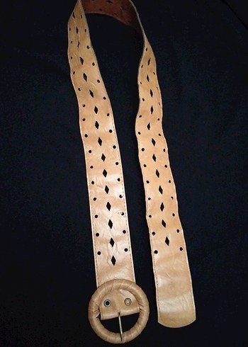 Bej Deri Bohem Kadın Kemer - Görsel 3