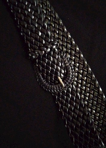 Siyah Deri Gotik Kemer - Görsel 4