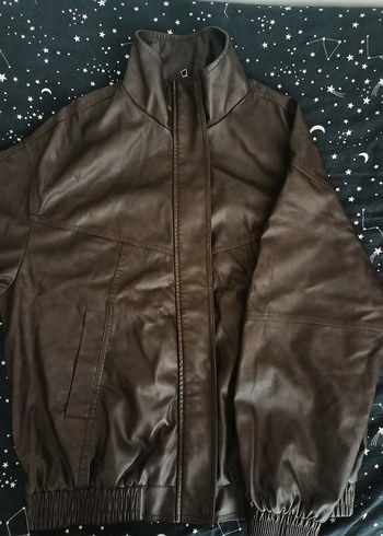 Bershka Bershka Kahverengi oversize deri ceket