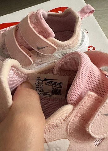 Kızlar için Pembe Cırt Cırtlı Sneaker NİKe - Görsel 5