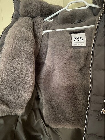 xs Beden gri Renk Zara kuş tüyü mont