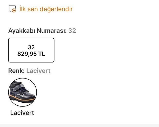 35 Beden Erkek çocuk bot