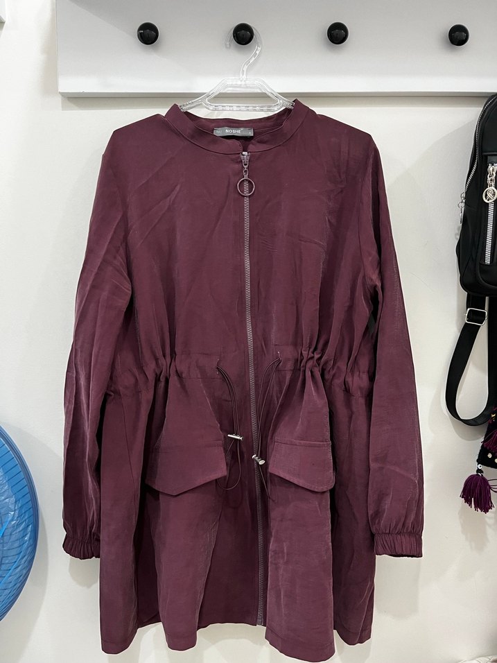 Bordo Kadın Uzun Kollu Kuşaklı Takım - Görsel 5