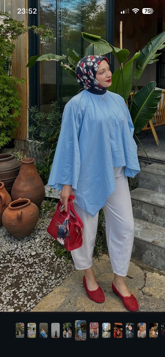 Kırmızı Deri Tokalı Kadın Çanta - Görsel 5