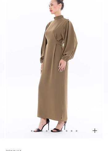 Uzun Kol Drapeli mor Elbise - Görsel 7