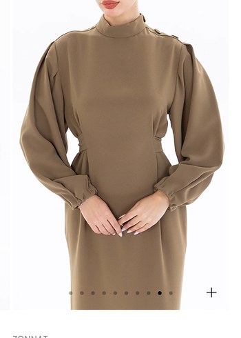 Uzun Kol Drapeli mor Elbise - Görsel 3