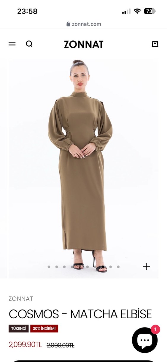 Uzun Kol Drapeli mor Elbise - Görsel 2