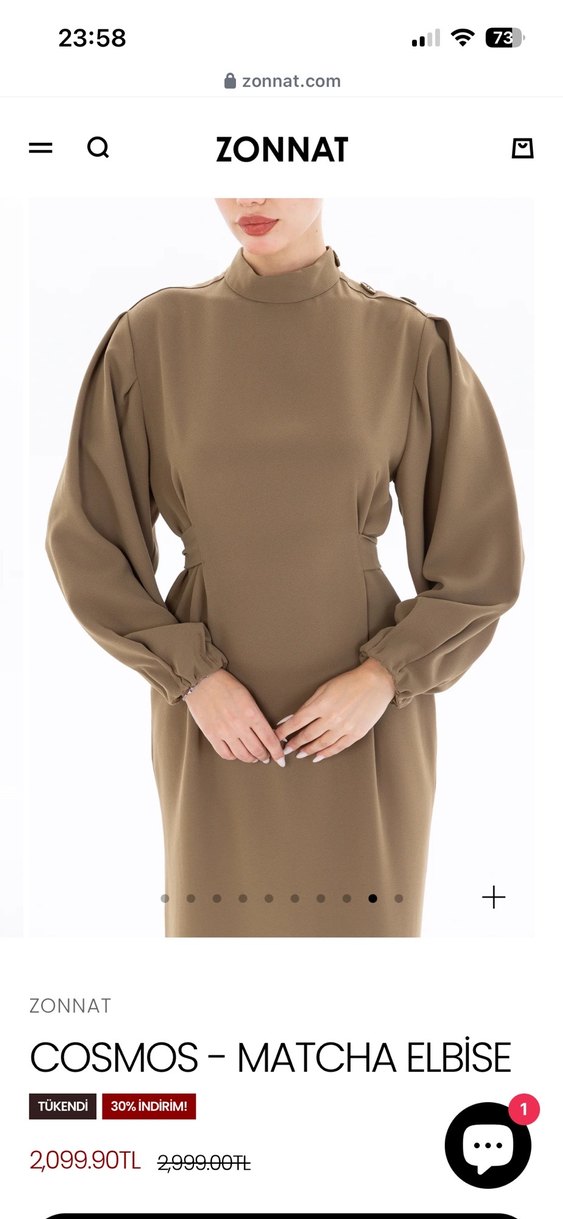 Uzun Kol Drapeli mor Elbise - Görsel 3