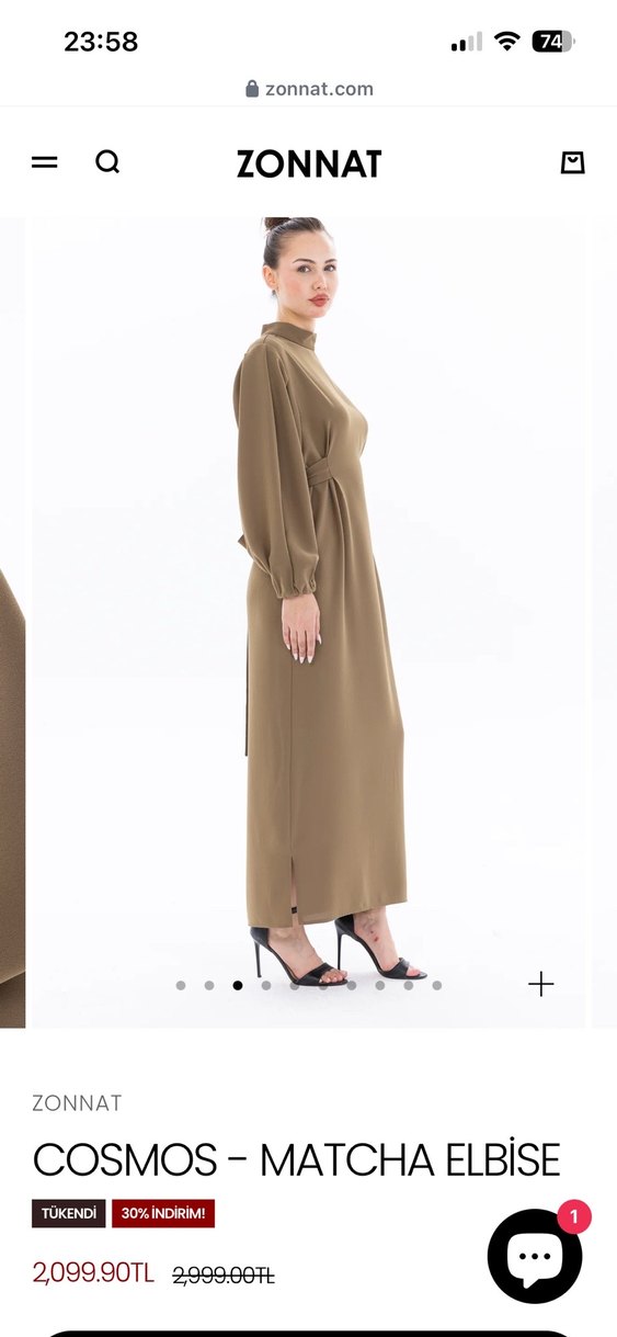 Uzun Kol Drapeli mor Elbise - Görsel 5