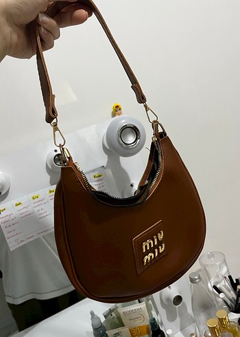 Kahverengi Deri Kadın Omuz Çantası - Görsel 4