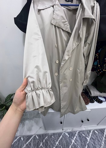 Bej Midi Kadın Trençkot - Görsel 2