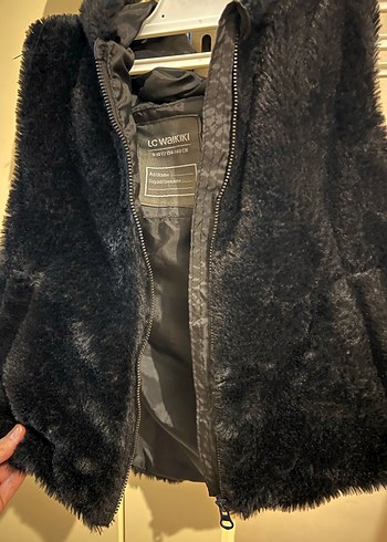 Siyah Kürk Detaylı çocuk Yelek - Görsel 4