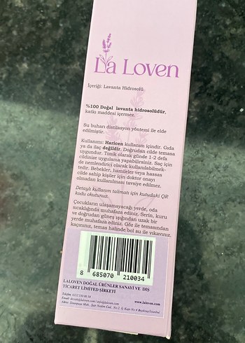 La Loven Saf Lavanta Hidrosolu 100 ml - Görsel 2