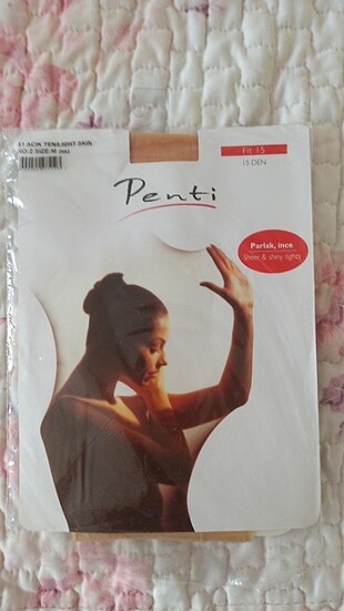 Penti parlak ve ince külotlu çorap