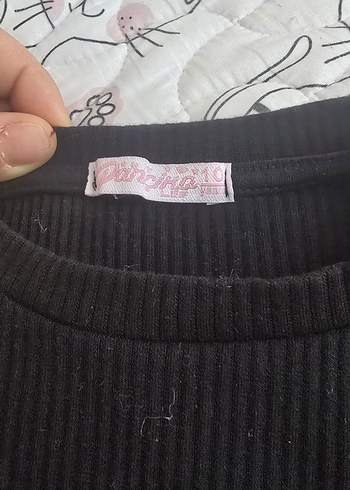 Kız Çocuk Siyah Nakışlı Triko Bluz - Görsel 6