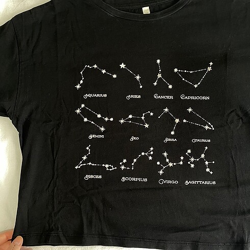 Defacto defacto zodiac burç yıldız baskılı t-shirt