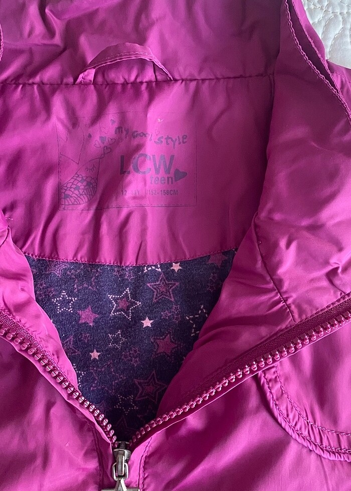 lcwaikiki fuşya pembe kız çocuk 12-13 yaş yağmurluk ceket - Görsel 5
