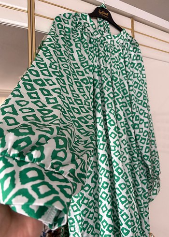 Yeşil Bohem Kadın Uzun Elbise - Görsel 3