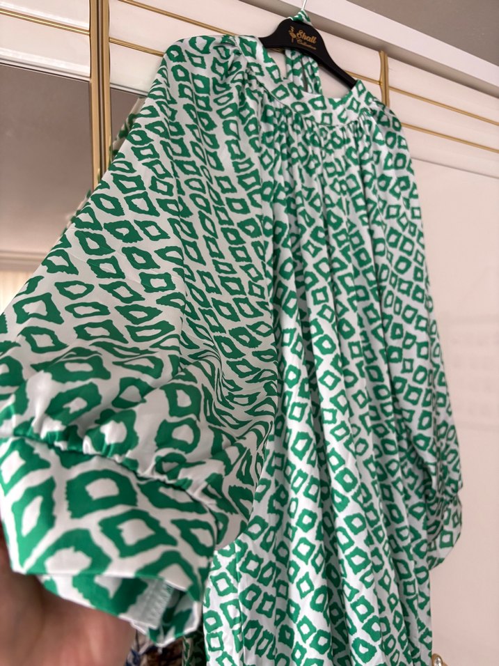 Yeşil Bohem Kadın Uzun Elbise - Görsel 3