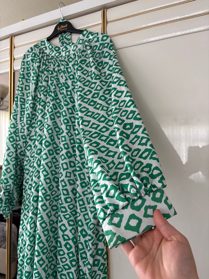 Yeşil Bohem Kadın Uzun Elbise - Görsel 4