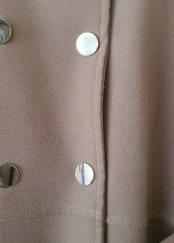 Uzun Kemerli kaşe Kadın Klasik Kaban - Görsel 4