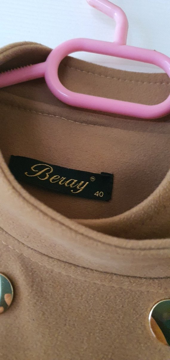 Uzun  Kemerli kaşe Kadın Klasik Kaban - Görsel 2