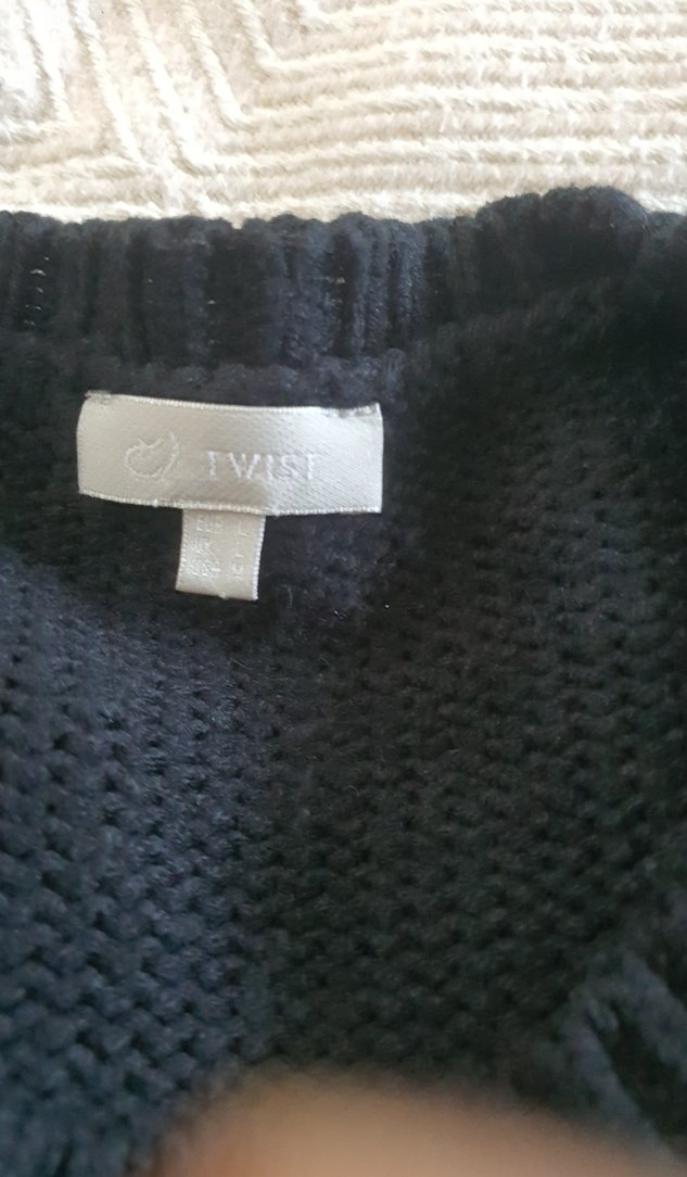 TWISTsiyah püsküslü Kadın Kazak - Görsel 2