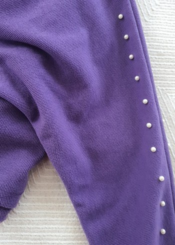 Mor Düğmeli Uzun Kollu Kadın Kazak - Görsel 3