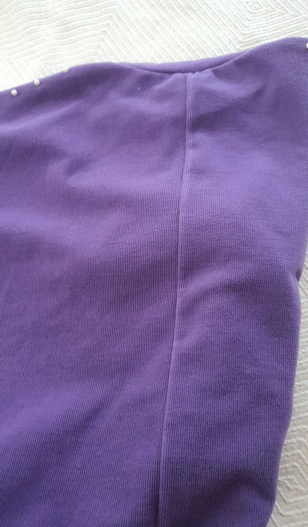 Mor Düğmeli Uzun Kollu Kadın Kazak - Görsel 2