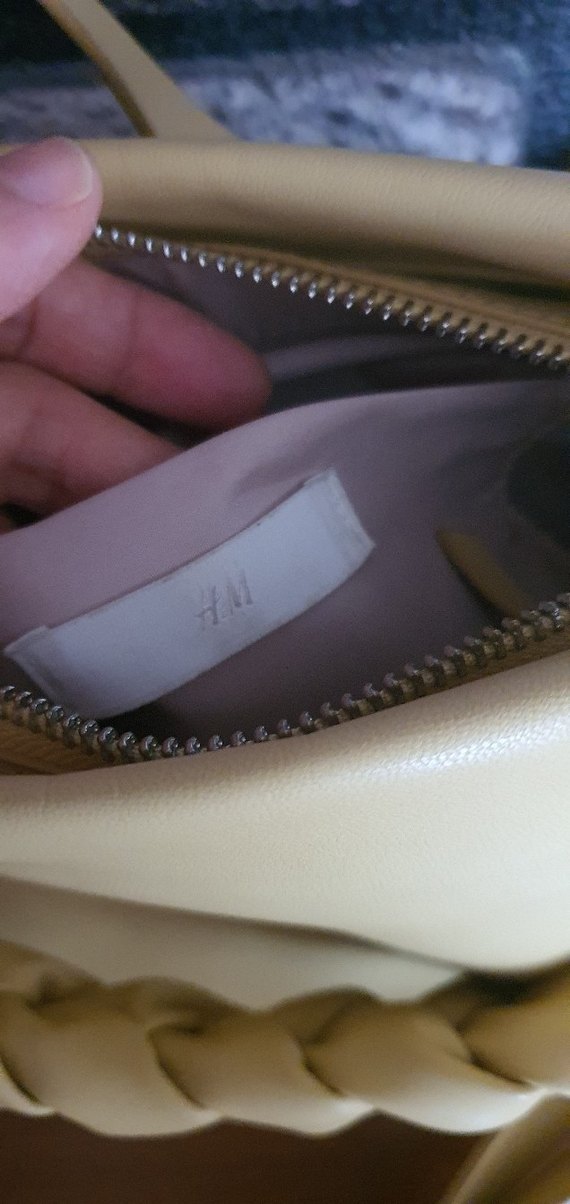 Bej Deri Bohem Örgü Detaylı Kadın Çanta H&M - Görsel 5