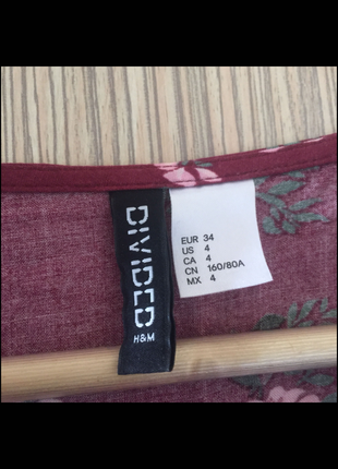 H&M Bağcıklı çiçek desenli elbise
