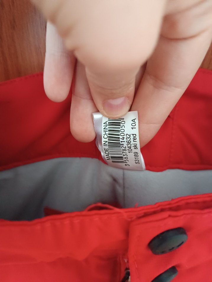 Kırmızı Erkek Kayak Pantolonu Fermuarlı - Görsel 5