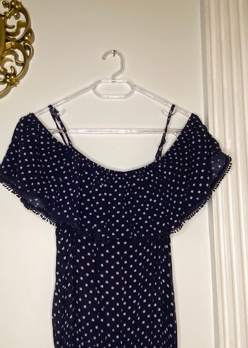 Lacivert Bohem Etnik Desenli tulum - Görsel 3