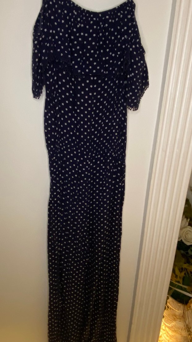 Lacivert Bohem Etnik Desenli tulum - Görsel 5