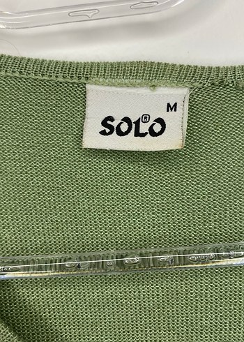 Düğmeli Yeşil Keten Kadın t-shirt - Görsel 3