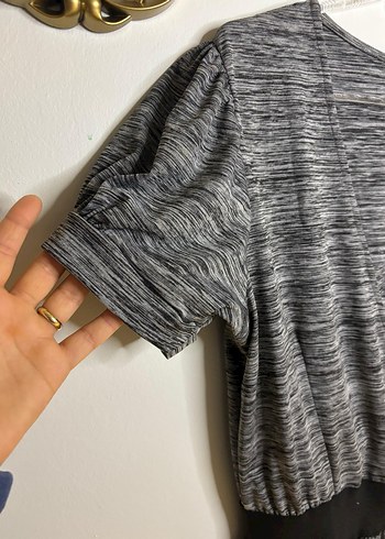 Gri V Yakalı Midi Günlük Elbise - Görsel 2