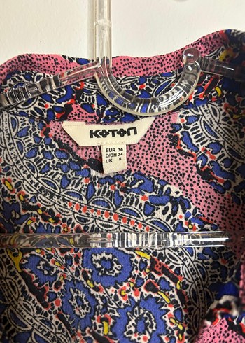 Bohem Çok Renkli Desenli Düğmeli Uzun Kollu Gömlek - Görsel 7