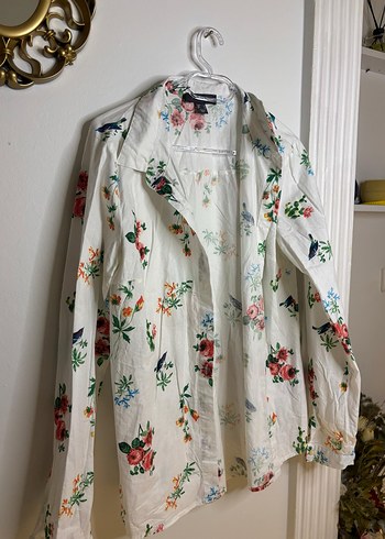 Çiçek Desenli Bohem Kadın Gömlek - Görsel 3