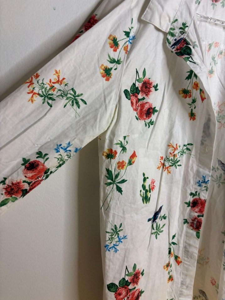 Çiçek Desenli Bohem Kadın Gömlek - Görsel 4